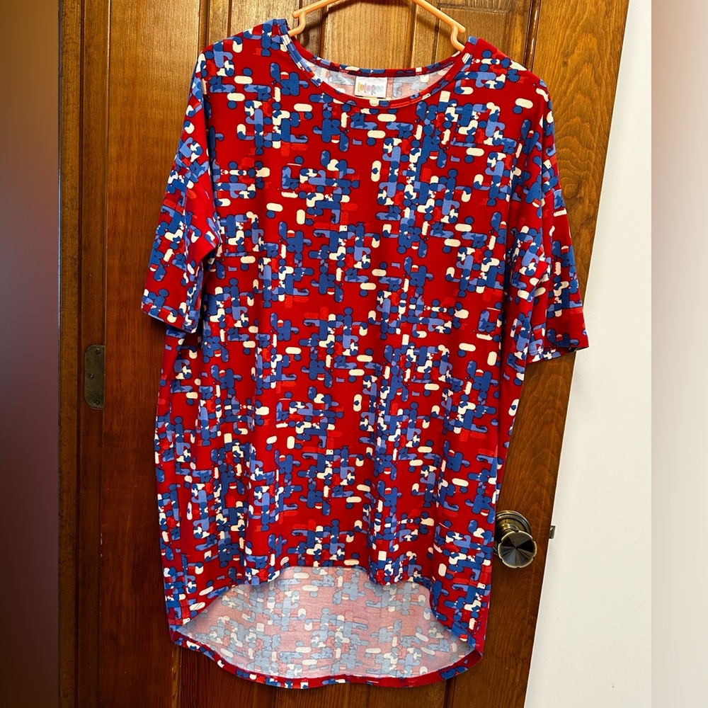 LULA ROE HALF SLEEVE MULTI COLOR TUNIC SIZE XXS